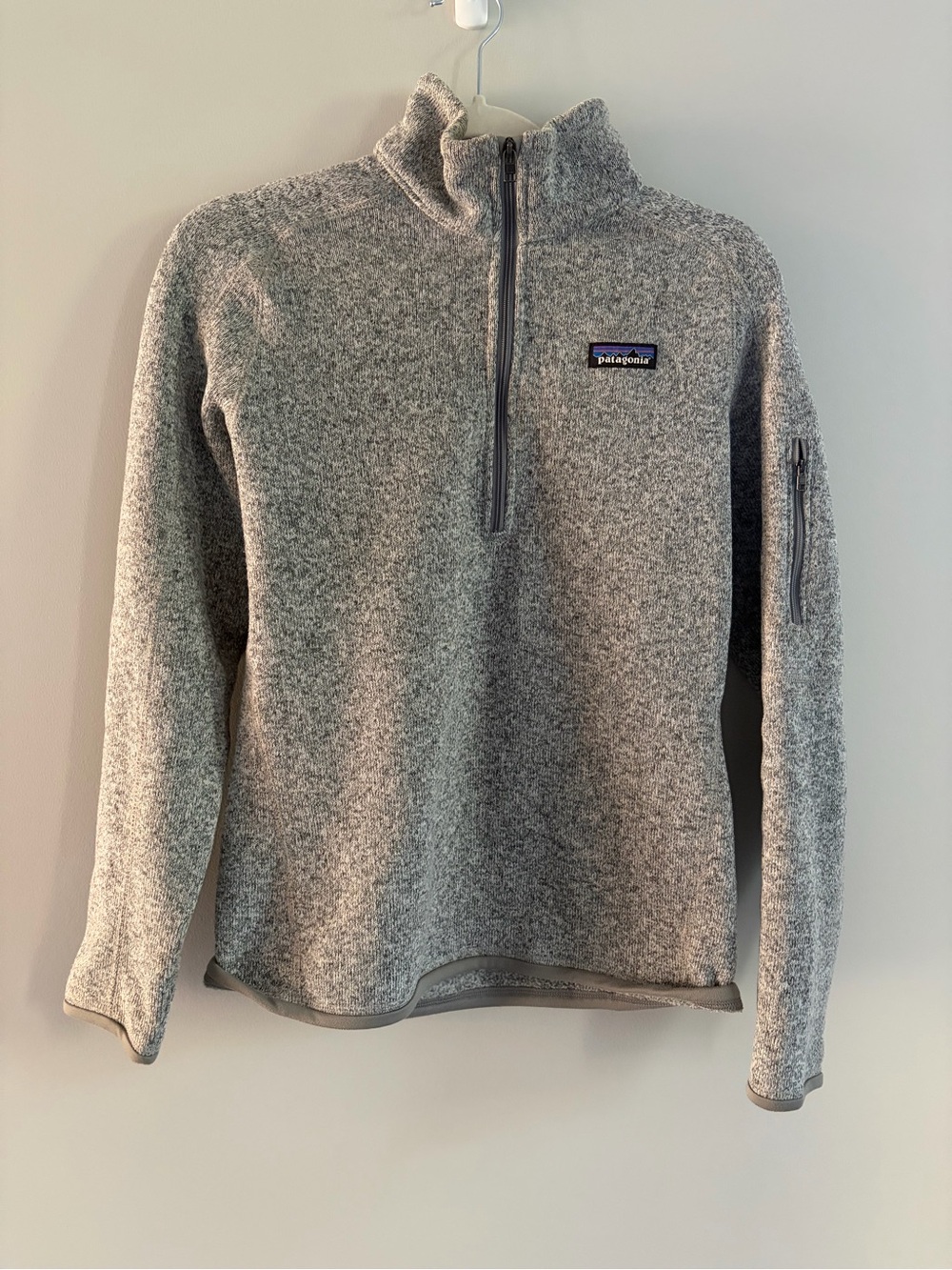 Patagonia Men's Light Gray Heather Half-Zip Fleece Pullover